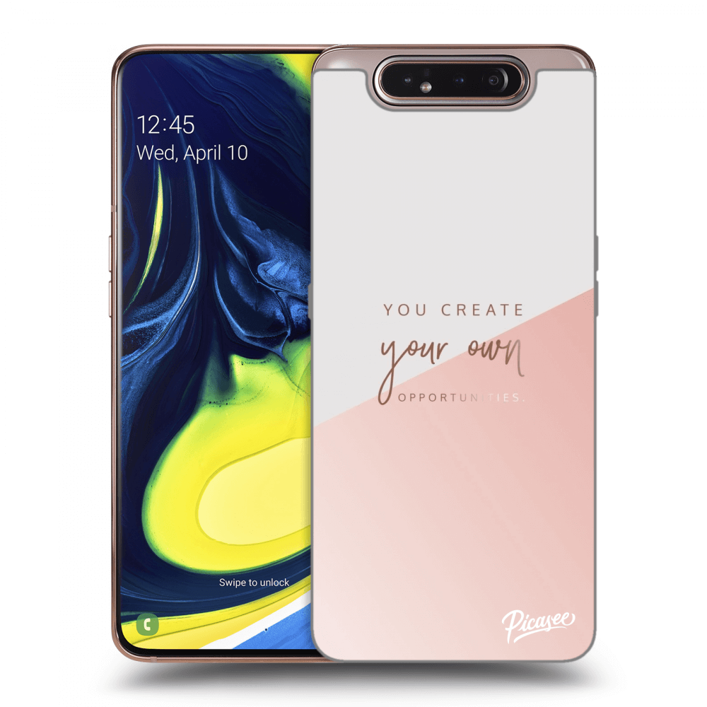 Picasee silikonový černý obal pro Samsung Galaxy A80 A805F - You create your own opportunities