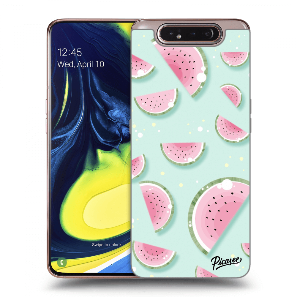 Picasee silikonový průhledný obal pro Samsung Galaxy A80 A805F - Watermelon 2