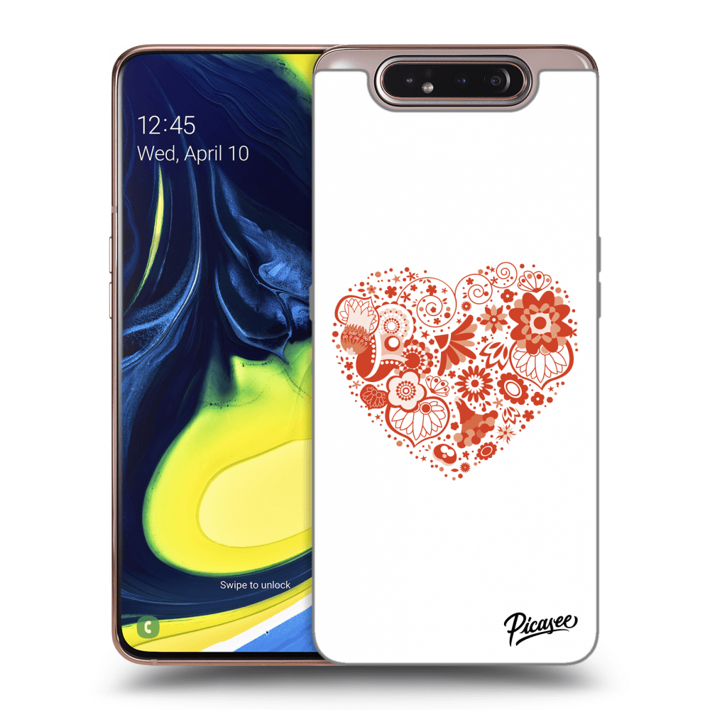 Silikonový Průhledný Obal Pro Samsung Galaxy A80 A805F - Big Heart