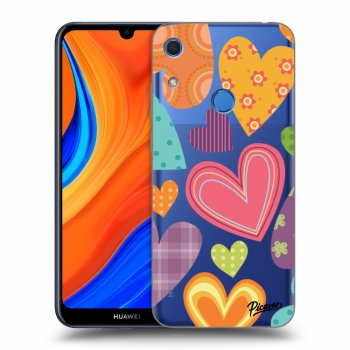 Picasee silikonový průhledný obal pro Huawei Y6S - Colored heart