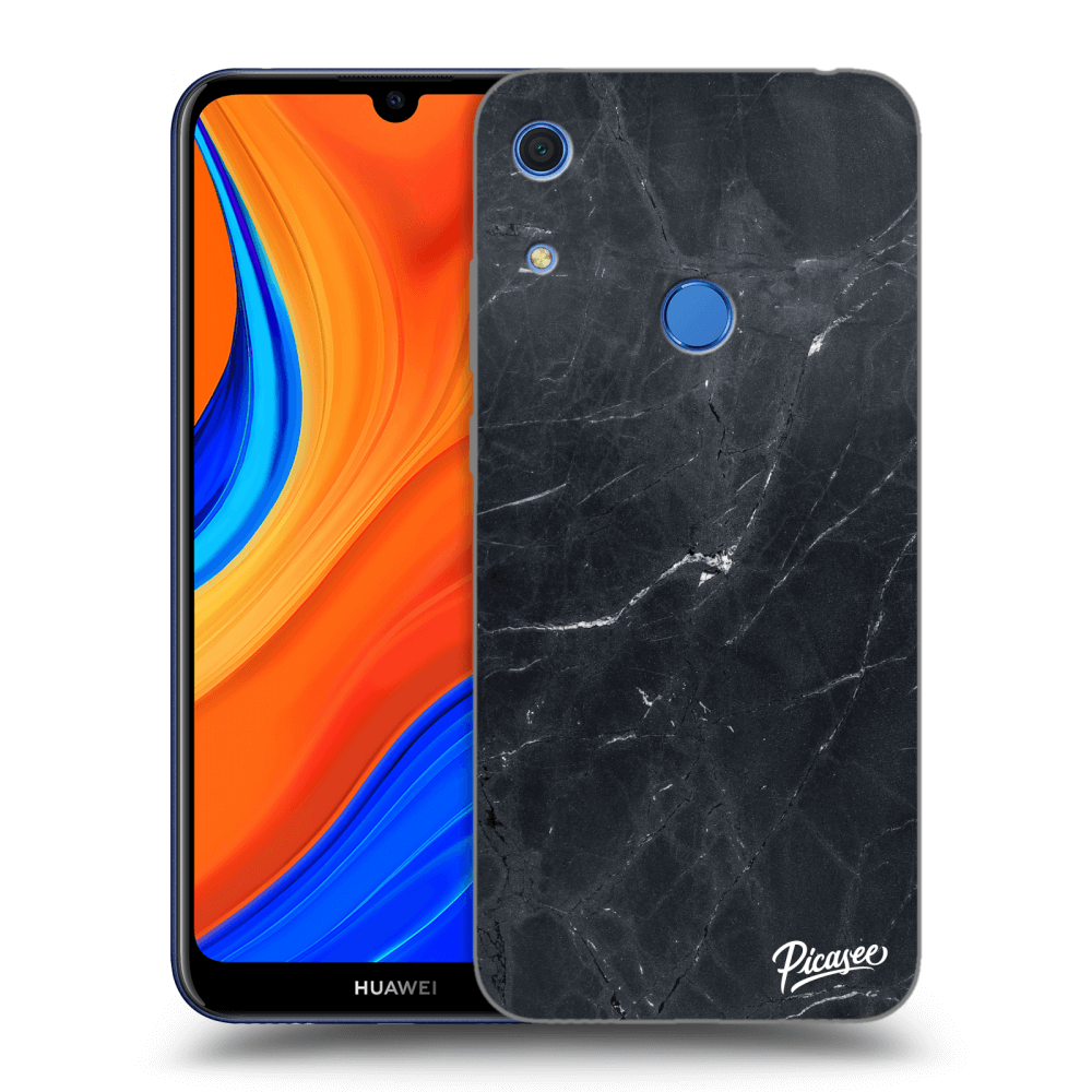 Picasee silikonový průhledný obal pro Huawei Y6S - Black marble