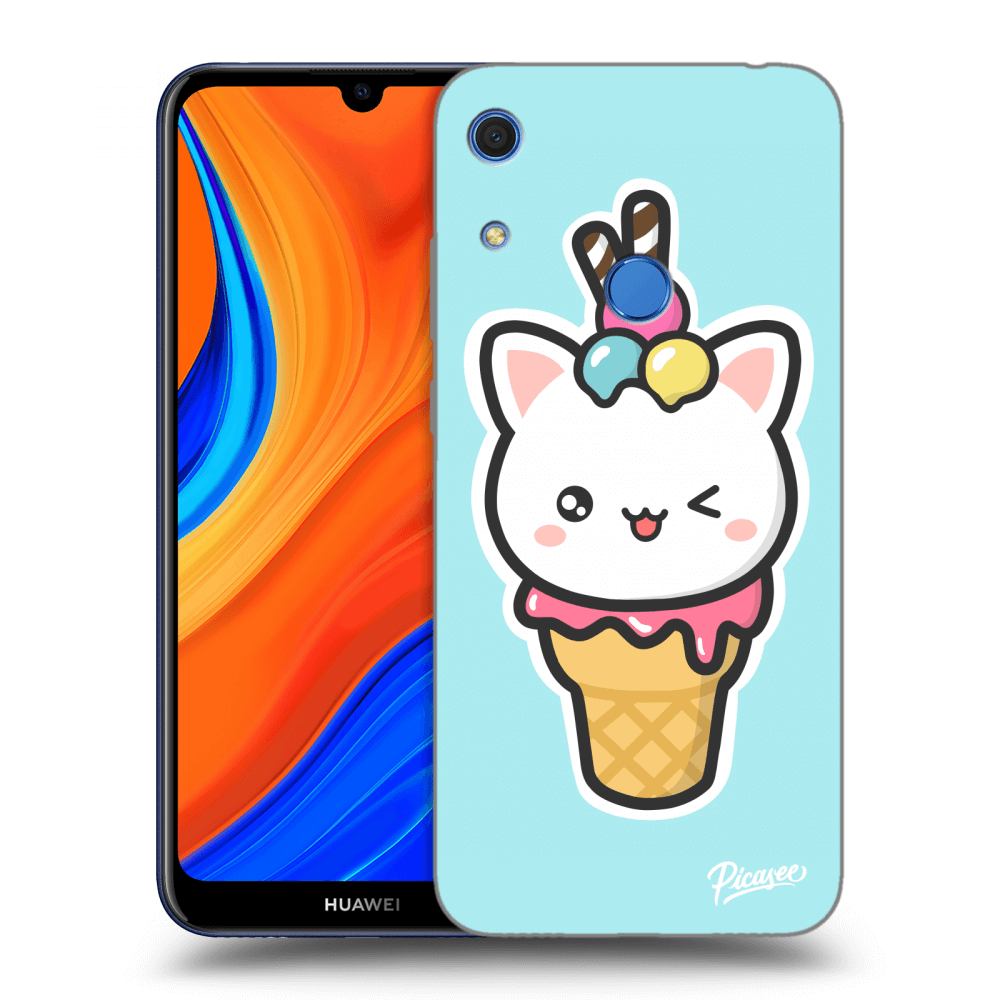 Picasee silikonový průhledný obal pro Huawei Y6S - Ice Cream Cat