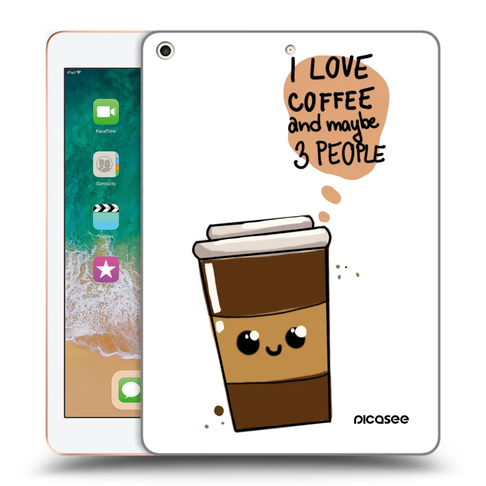 Picasee silikonový průhledný obal pro Apple iPad 9.7" 2018 (6. gen) - Cute coffee