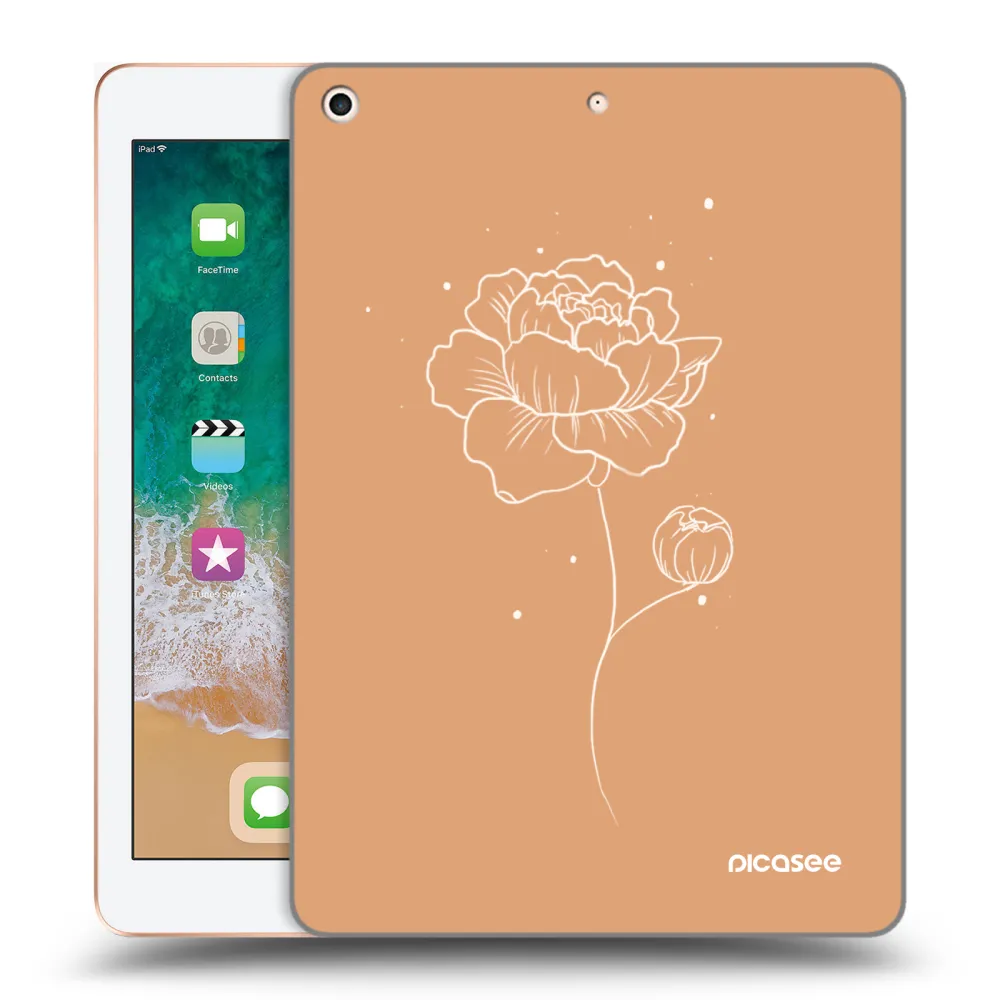 Picasee silikonový průhledný obal pro Apple iPad 9.7" 2018 (6. gen) - Peonies