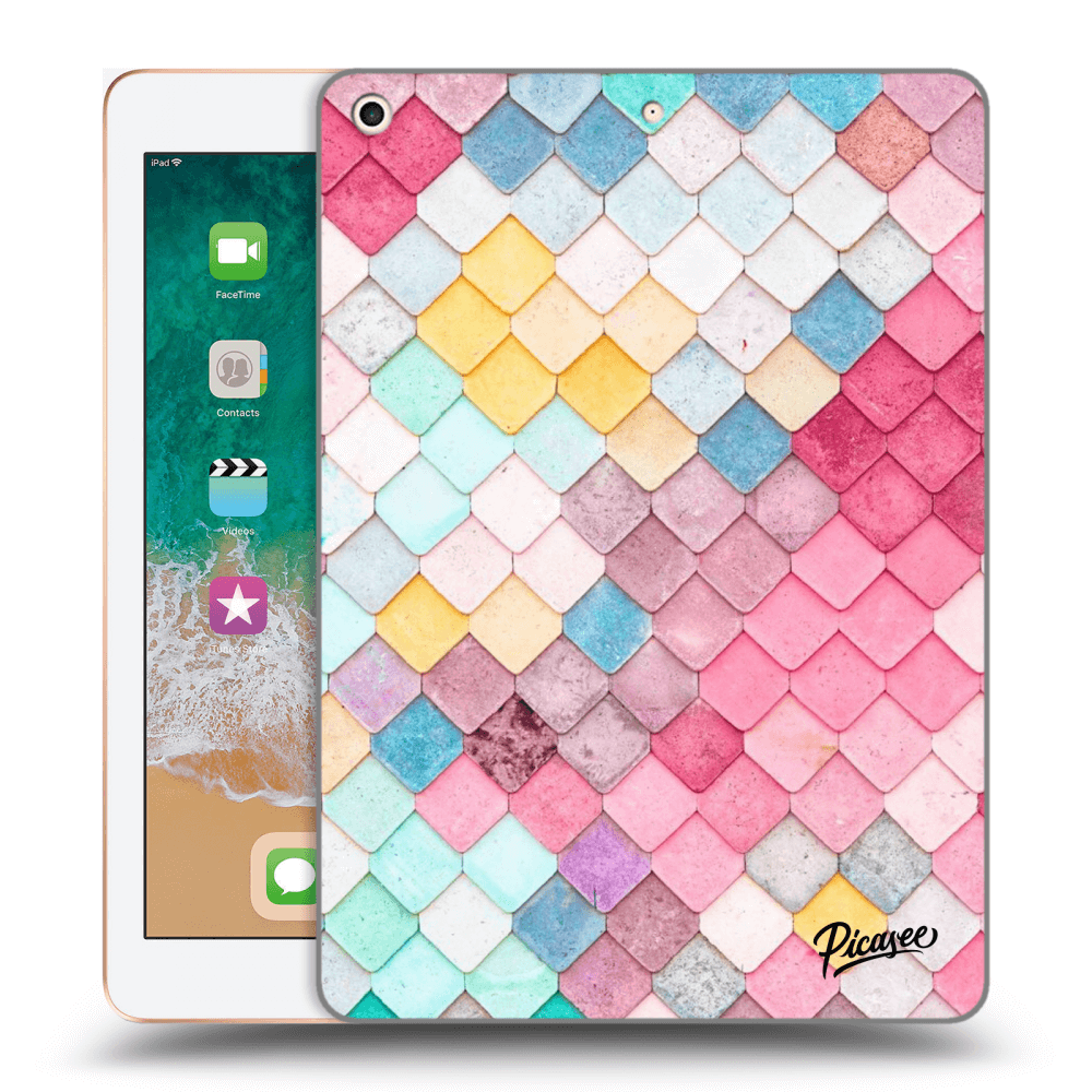 Picasee silikonový průhledný obal pro Apple iPad 9.7" 2018 (6. gen) - Colorful roof