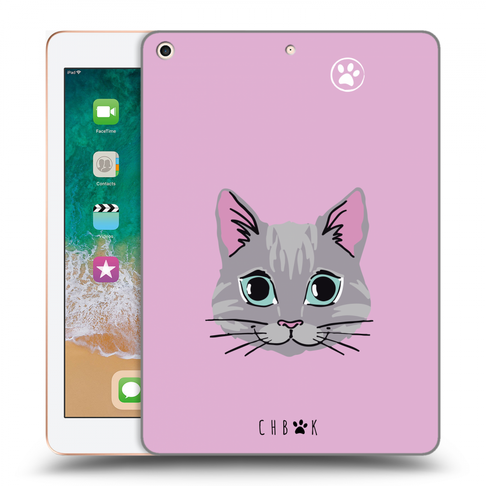 Picasee silikonový průhledný obal pro Apple iPad 9.7" 2018 (6. gen) - Chybí mi kočky - Růžová