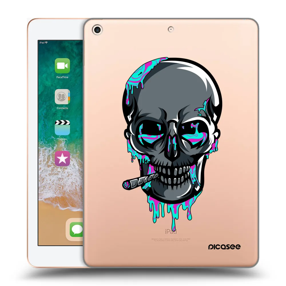 Picasee silikonový průhledný obal pro Apple iPad 9.7" 2018 (6. gen) - EARTH - Lebka 3.0