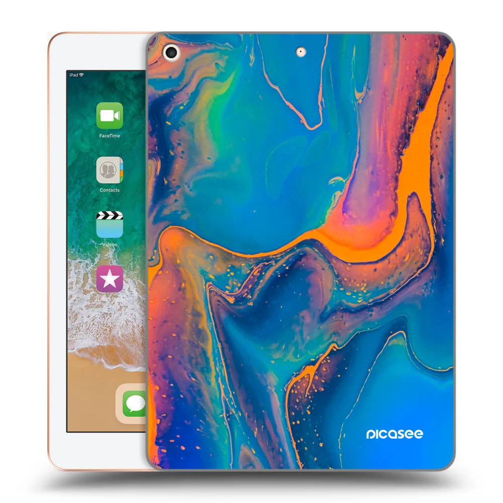 Picasee silikonový průhledný obal pro Apple iPad 9.7" 2018 (6. gen) - Rainbow