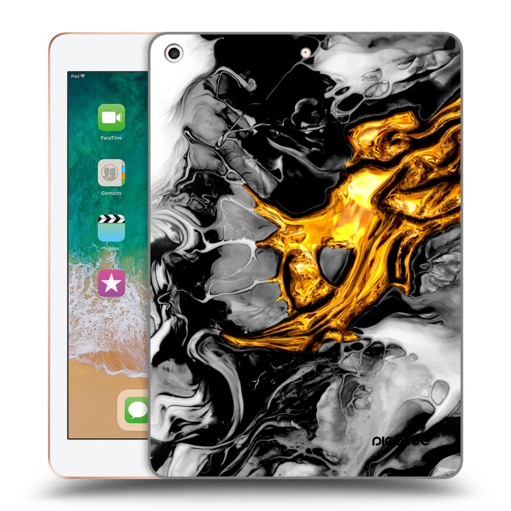 Picasee silikonový průhledný obal pro Apple iPad 9.7" 2018 (6. gen) - Black Gold 2