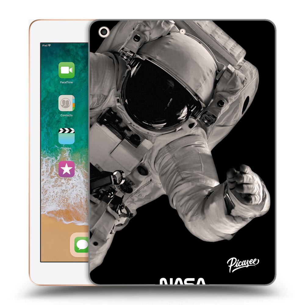Picasee silikonový černý obal pro Apple iPad 9.7" 2018 (6. gen) - Astronaut Big