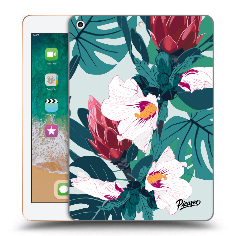 Picasee silikonový průhledný obal pro Apple iPad 9.7" 2018 (6. gen) - Rhododendron
