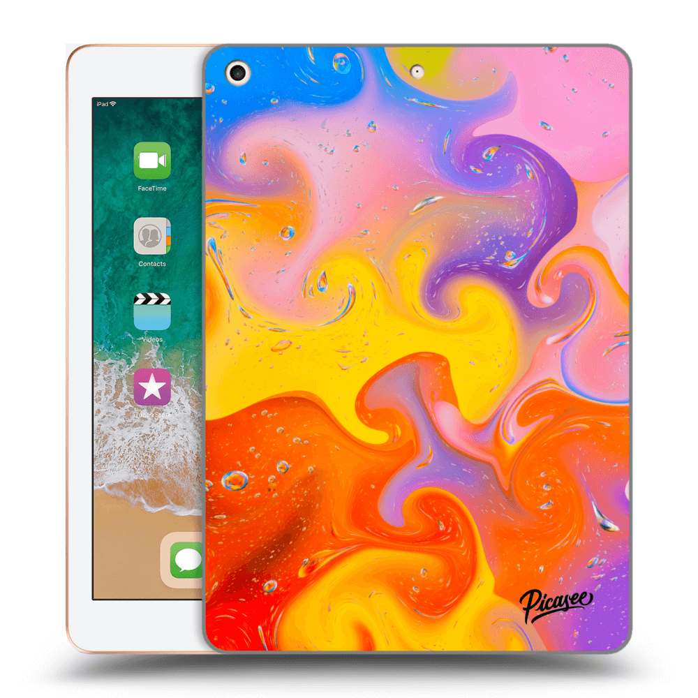 Picasee silikonový průhledný obal pro Apple iPad 9.7" 2018 (6. gen) - Bubbles