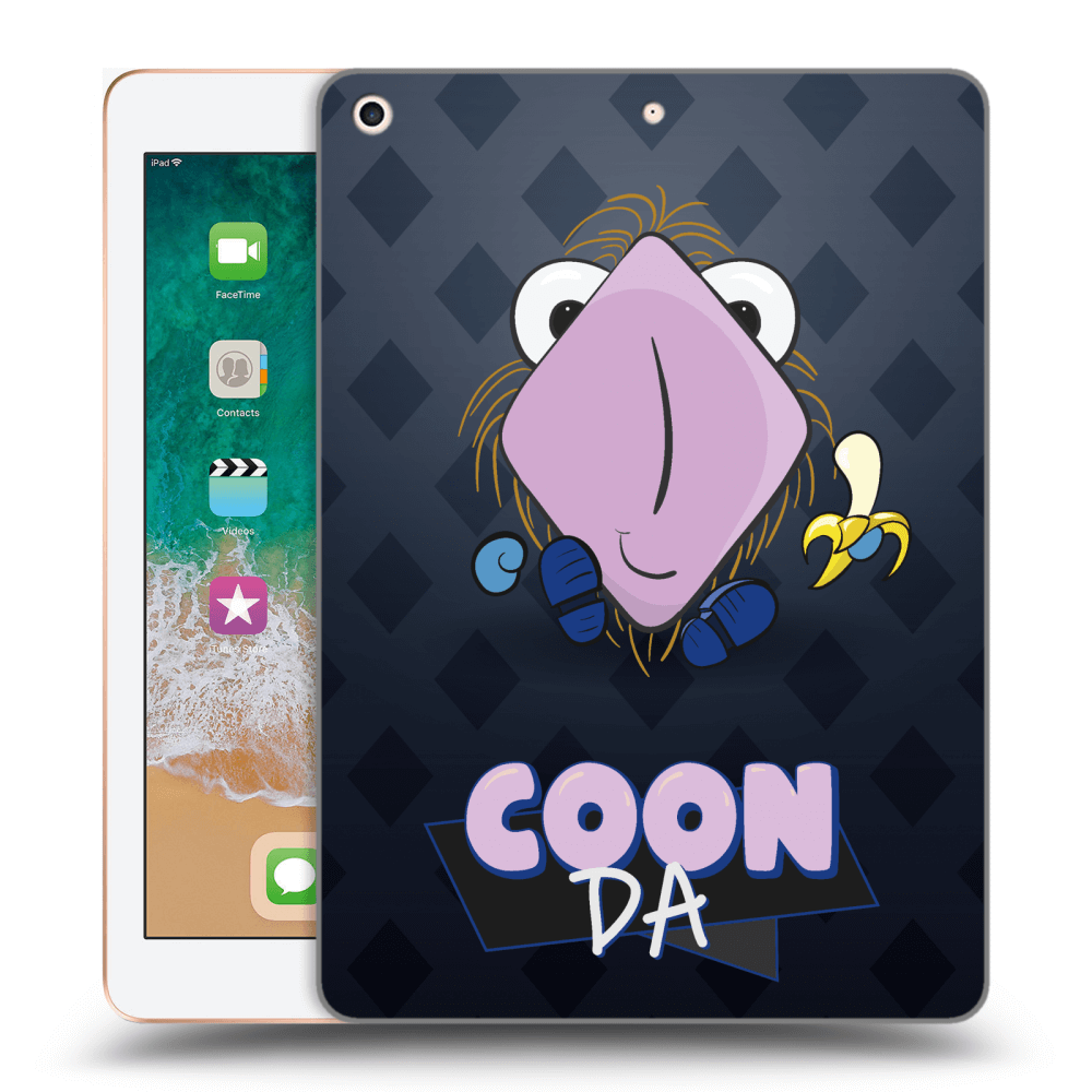 Picasee silikonový průhledný obal pro Apple iPad 9.7" 2018 (6. gen) - COONDA chlupatka - tmavá