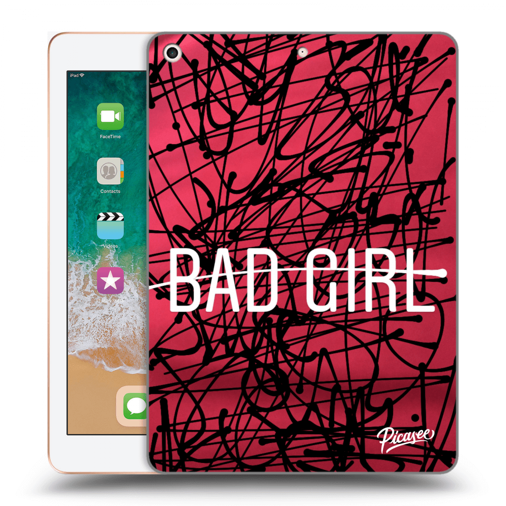 Picasee silikonový černý obal pro Apple iPad 9.7" 2018 (6. gen) - Bad girl