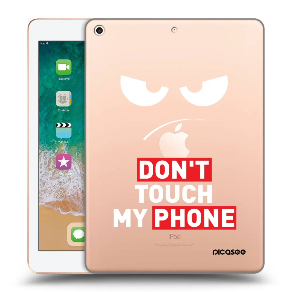 Picasee silikonový průhledný obal pro Apple iPad 9.7" 2018 (6. gen) - Angry Eyes - Transparent