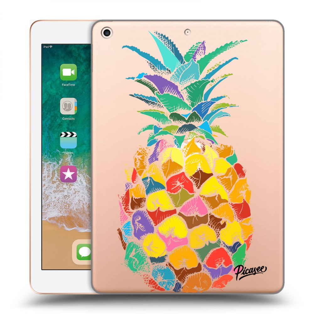 Picasee silikonový průhledný obal pro Apple iPad 9.7" 2018 (6. gen) - Pineapple