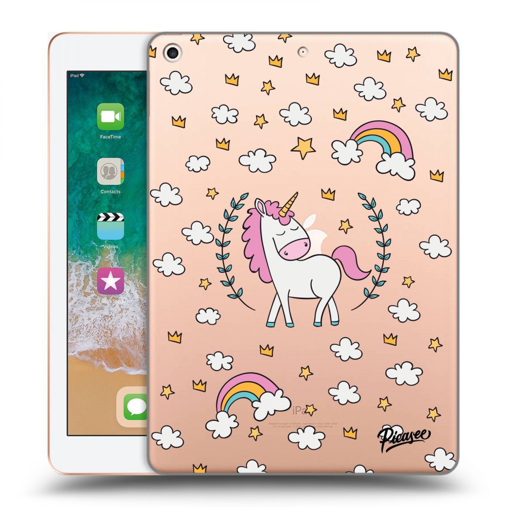 Picasee silikonový průhledný obal pro Apple iPad 9.7" 2018 (6. gen) - Unicorn star heaven