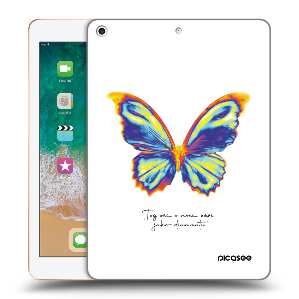 Picasee silikonový průhledný obal pro Apple iPad 9.7" 2018 (6. gen) - Diamanty White