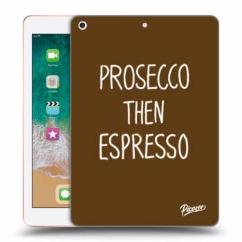 Picasee silikonový černý obal pro Apple iPad 9.7" 2018 (6. gen) - Prosecco then espresso