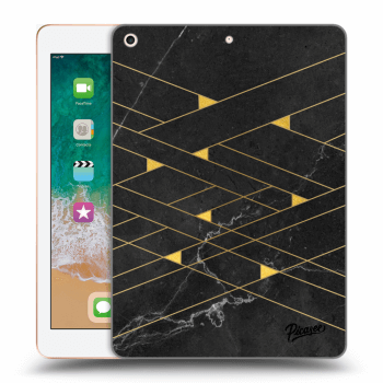 Picasee silikonový černý obal pro Apple iPad 9.7" 2018 (6. gen) - Gold Minimal