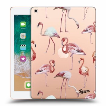 Picasee silikonový průhledný obal pro Apple iPad 9.7" 2018 (6. gen) - Flamingos