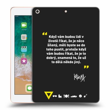Picasee silikonový černý obal pro Apple iPad 9.7" 2018 (6. gen) - Kazma - MĚLI BYSTE SE DO TOHO PUSTIT