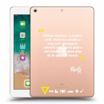 Picasee silikonový průhledný obal pro Apple iPad 9.7" 2018 (6. gen) - Kazma - MŮŽETE DOKÁZAT, CO BUDETE CHTÍT