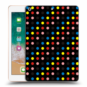 Picasee silikonový černý obal pro Apple iPad 9.7" 2018 (6. gen) - Colorful dots