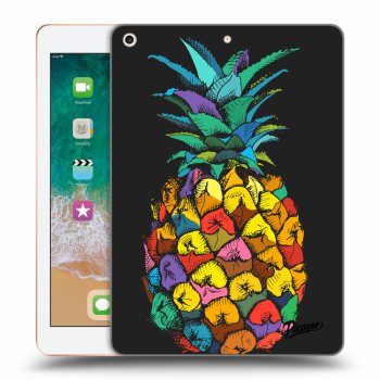 Picasee silikonový černý obal pro Apple iPad 9.7" 2018 (6. gen) - Pineapple