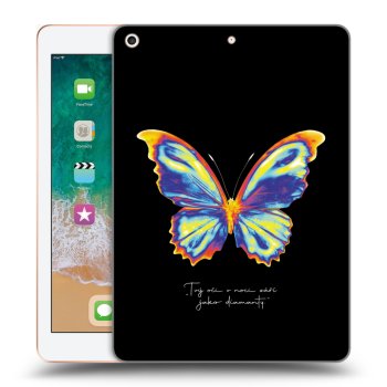 Picasee silikonový průhledný obal pro Apple iPad 9.7" 2018 (6. gen) - Diamanty Black