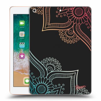 Picasee silikonový černý obal pro Apple iPad 9.7" 2018 (6. gen) - Flowers pattern