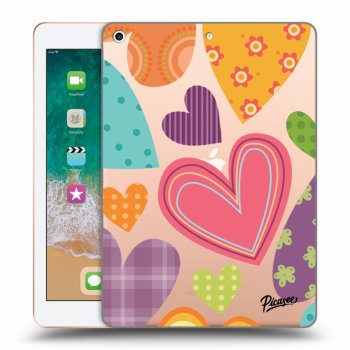 Picasee silikonový průhledný obal pro Apple iPad 9.7" 2018 (6. gen) - Colored heart