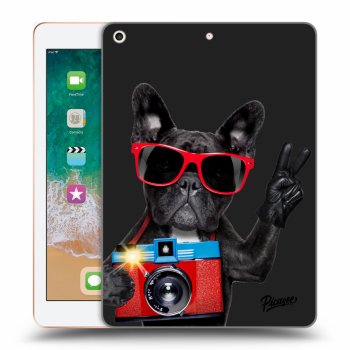 Picasee silikonový černý obal pro Apple iPad 9.7" 2018 (6. gen) - French Bulldog