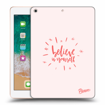 Picasee silikonový černý obal pro Apple iPad 9.7" 2018 (6. gen) - Believe in yourself