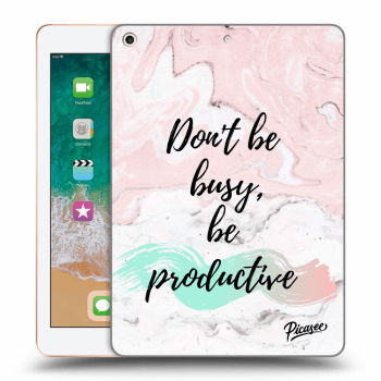 Picasee silikonový černý obal pro Apple iPad 9.7" 2018 (6. gen) - Don't be busy, be productive