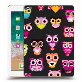 Picasee silikonový černý obal pro Apple iPad 9.7" 2018 (6. gen) - Owls