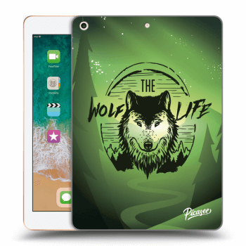Picasee silikonový průhledný obal pro Apple iPad 9.7" 2018 (6. gen) - Wolf life
