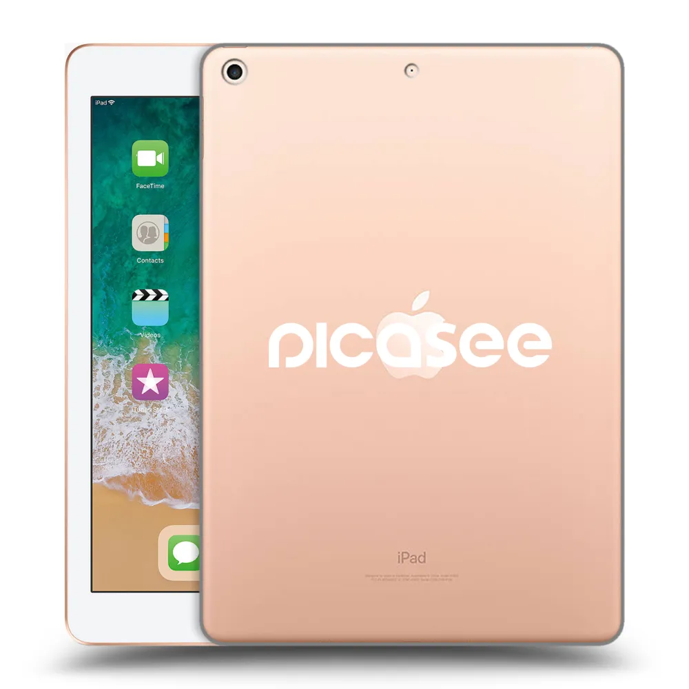 Picasee silikonový průhledný obal pro Apple iPad 9.7" 2018 (6. gen) - Picasee - new logo - white