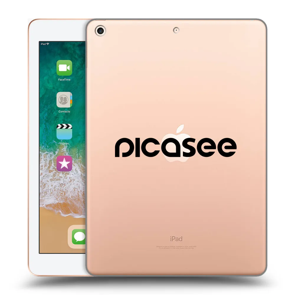 Picasee silikonový průhledný obal pro Apple iPad 9.7" 2018 (6. gen) - Picasee - new logo - black
