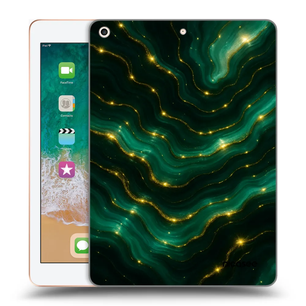 Picasee silikonový průhledný obal pro Apple iPad 9.7" 2018 (6. gen) - Emerald