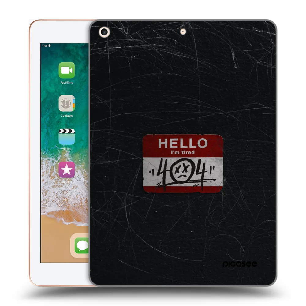 Picasee silikonový průhledný obal pro Apple iPad 9.7" 2018 (6. gen) - HELLO 404