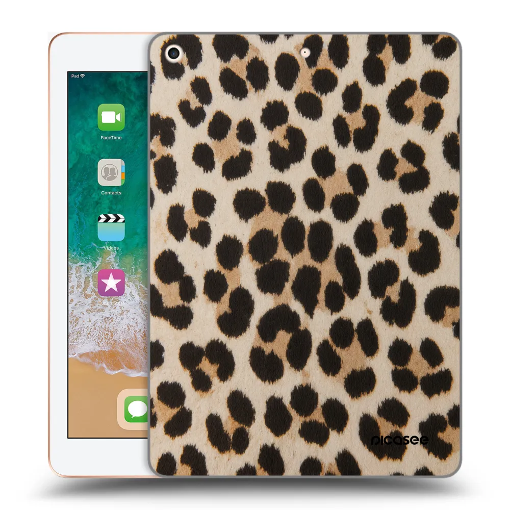 Picasee silikonový průhledný obal pro Apple iPad 9.7" 2018 (6. gen) - Brown Tiger