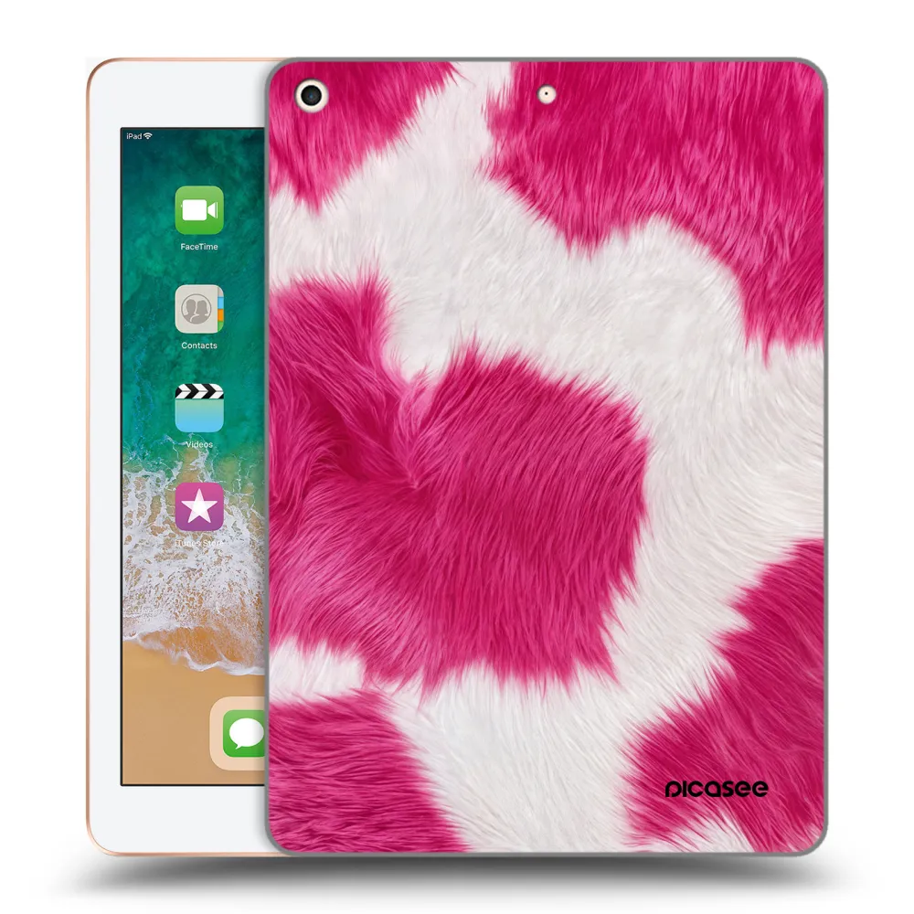 Picasee silikonový průhledný obal pro Apple iPad 9.7" 2018 (6. gen) - Pink Moo