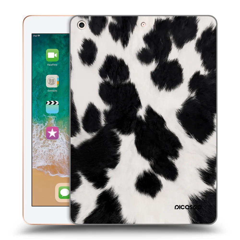 Picasee silikonový průhledný obal pro Apple iPad 9.7" 2018 (6. gen) - Black Moo