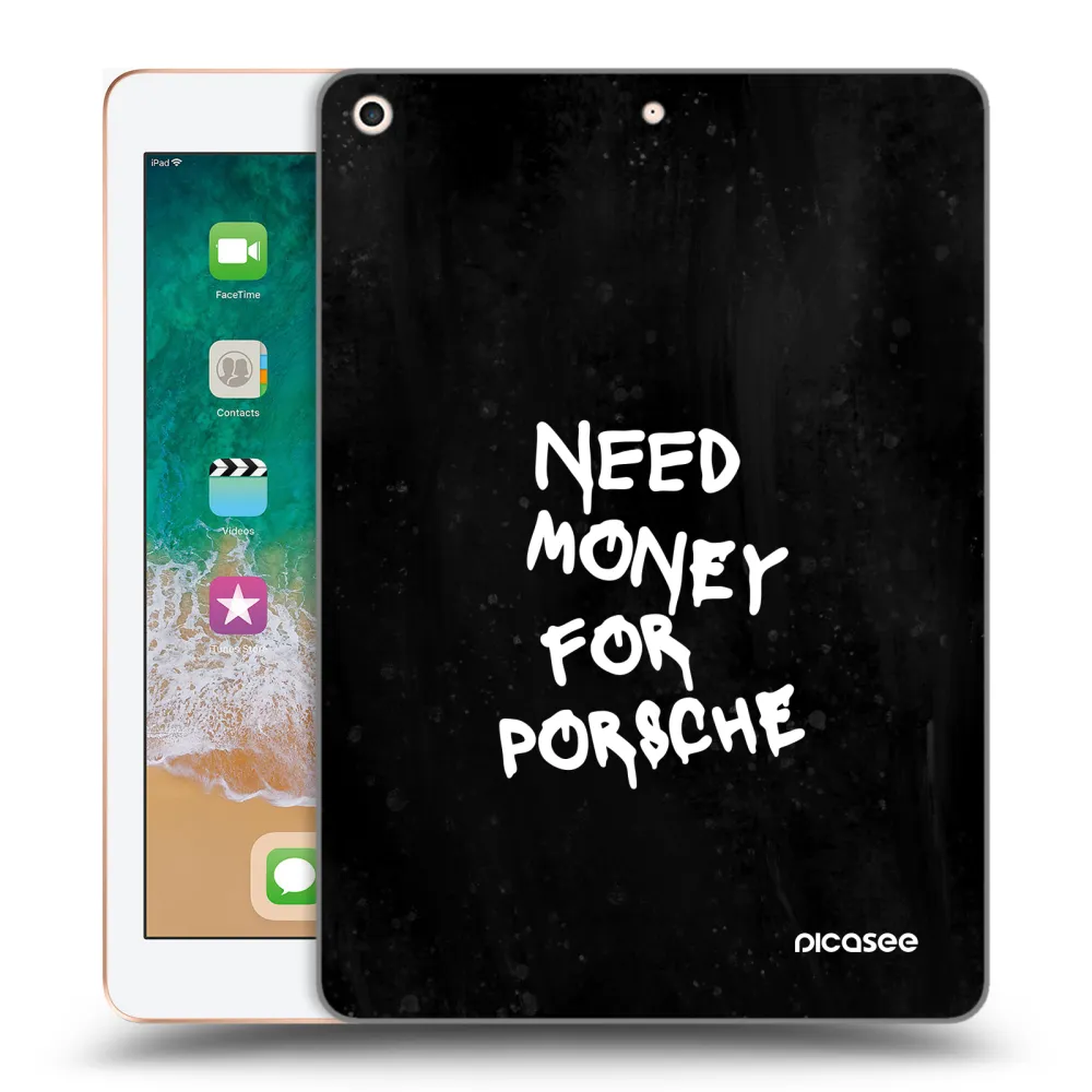 Picasee silikonový průhledný obal pro Apple iPad 9.7" 2018 (6. gen) - Black Dollar