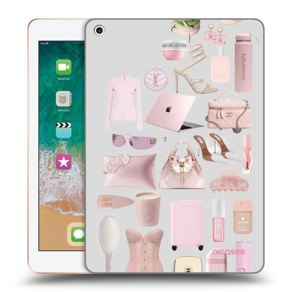 Picasee silikonový průhledný obal pro Apple iPad 9.7" 2018 (6. gen) - Glam Babe