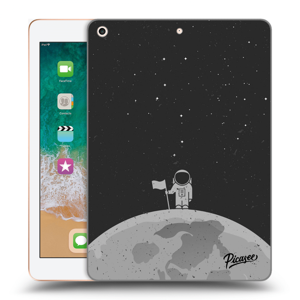 Picasee silikonový černý obal pro Apple iPad 9.7" 2018 (6. gen) - Astronaut