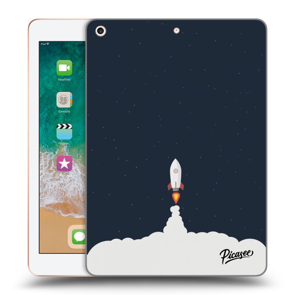 Picasee silikonový černý obal pro Apple iPad 9.7" 2018 (6. gen) - Astronaut 2