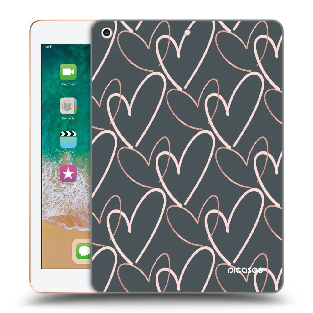Picasee silikonový průhledný obal pro Apple iPad 9.7" 2018 (6. gen) - Hodně lásky