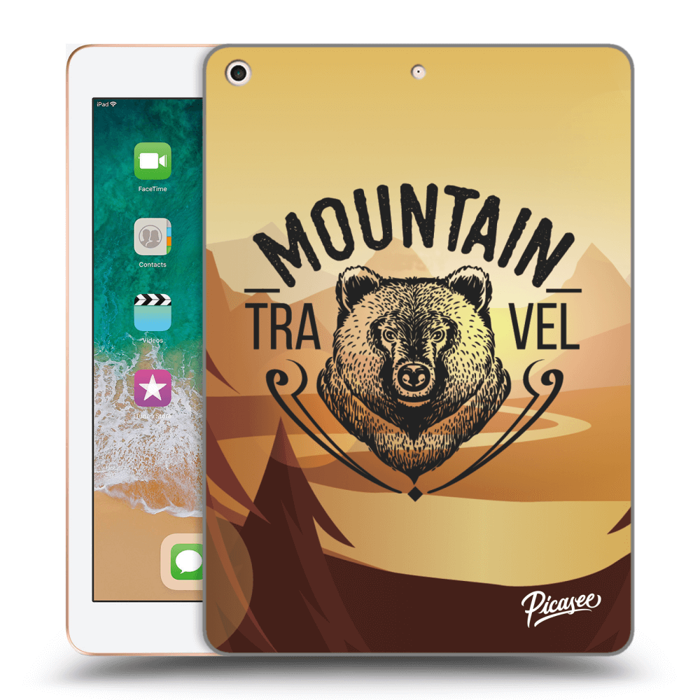 Picasee silikonový černý obal pro Apple iPad 9.7" 2018 (6. gen) - Mountain bear